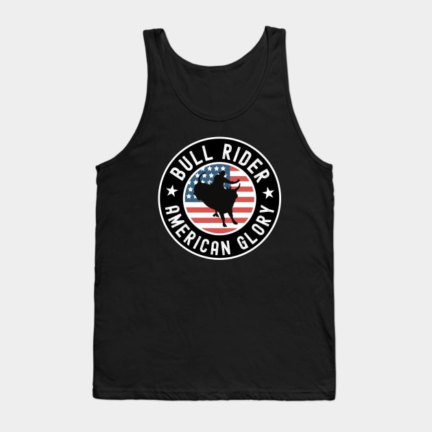 Bull Rider USA Tank Top by footballomatic